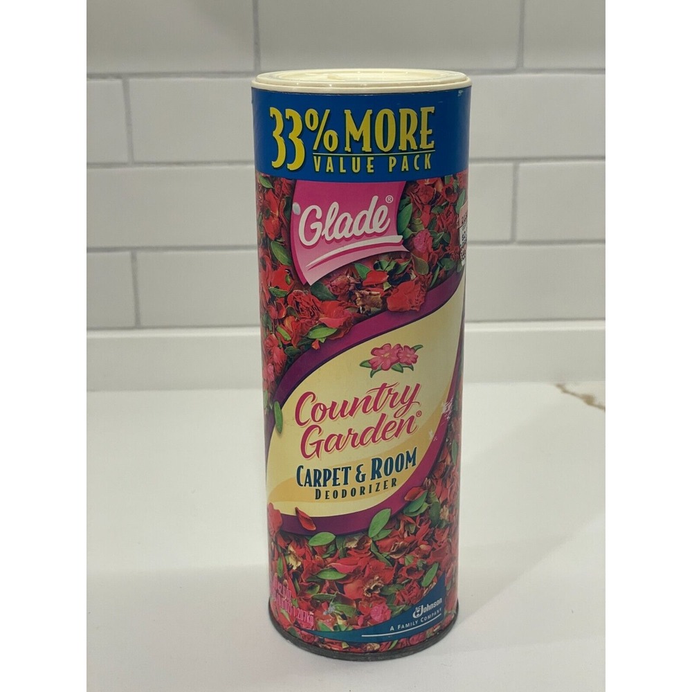 Glade Carpet Room Deodorizer Country Garden Powder 42 oz Used Discontinued 90%
